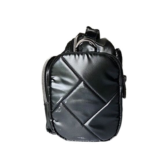 Lug Trolley 2 Crossbody Bag Metallic Black Tote Makeup Crafts Travel Cruise - Picture 7 of 14